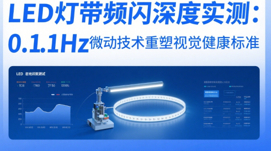 著名LED燈帶品牌頻閃深度實測：0.1Hz微波動技術(shù)重塑視覺健康標準